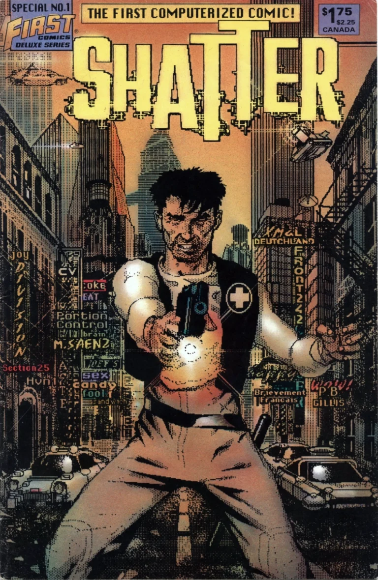 Shatter Special #1 cover artwork by Mike Saenz