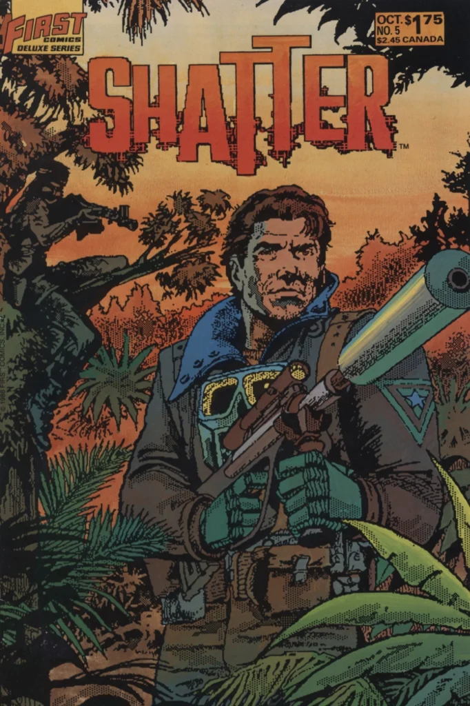 Shatter #5 cover artwork by Steve Erwin and Bob Dienethal