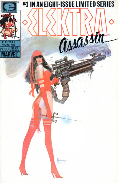 Elektra Assassin issue 1 cover art by Bill Sienkiewicz