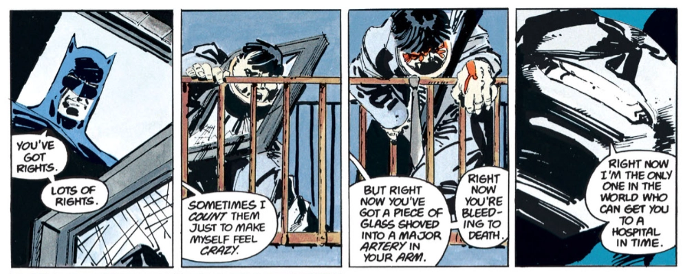 Panels from The Dark Knight Returns book one