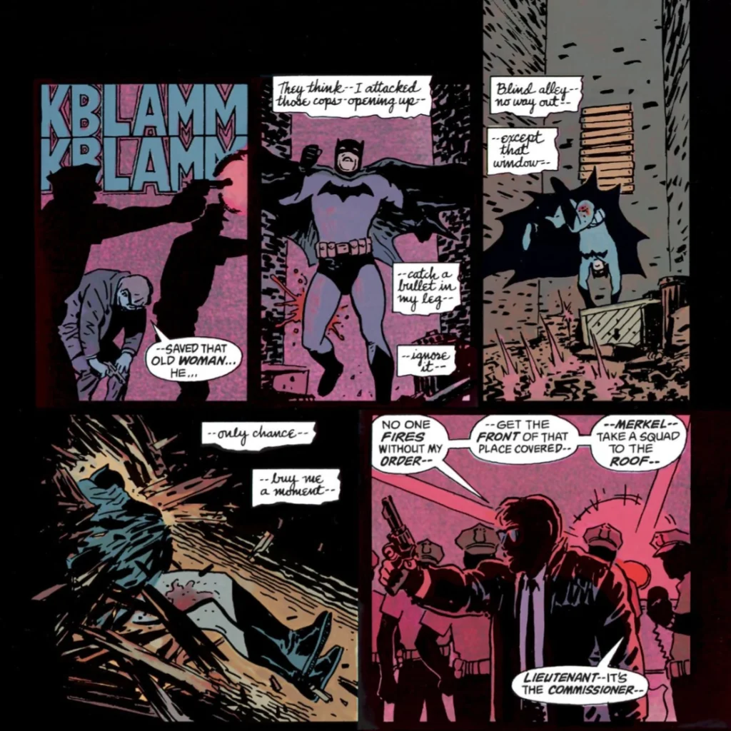 Panels from Batman issue 405 page 21.