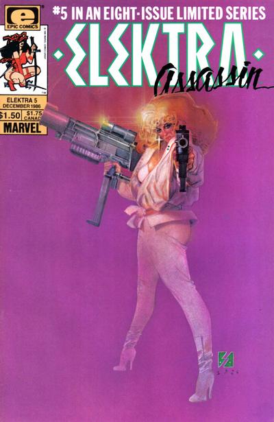 Elektra Assassin issue 5. Cover art by Bill Sienkiewicz