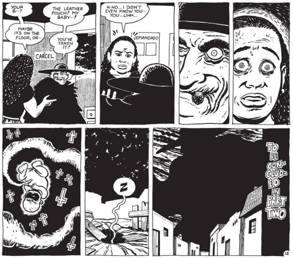 Panels from Love and Rockets Volume 1 issue 17 artwork by Gilbert Hernandez