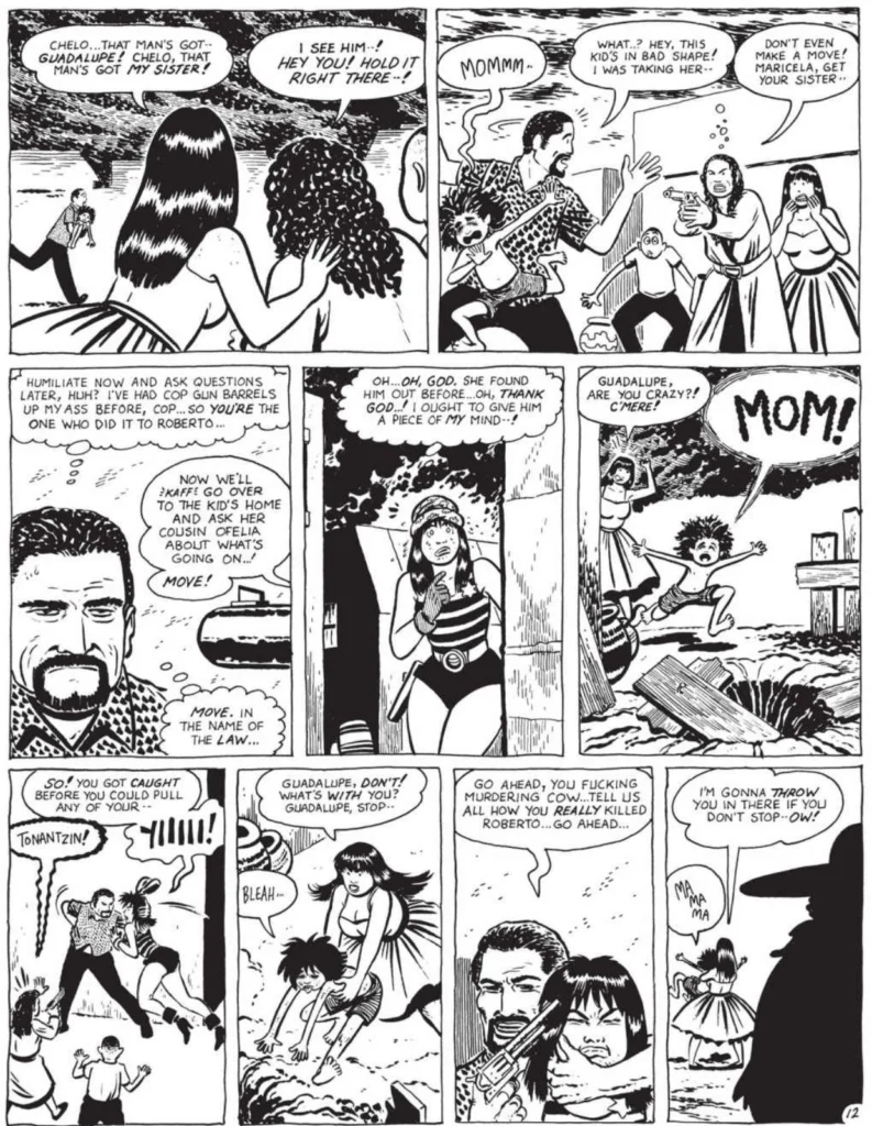 Page from Love and Rockets Volume 1 issue 18 artwork by Gilbert Hernandez