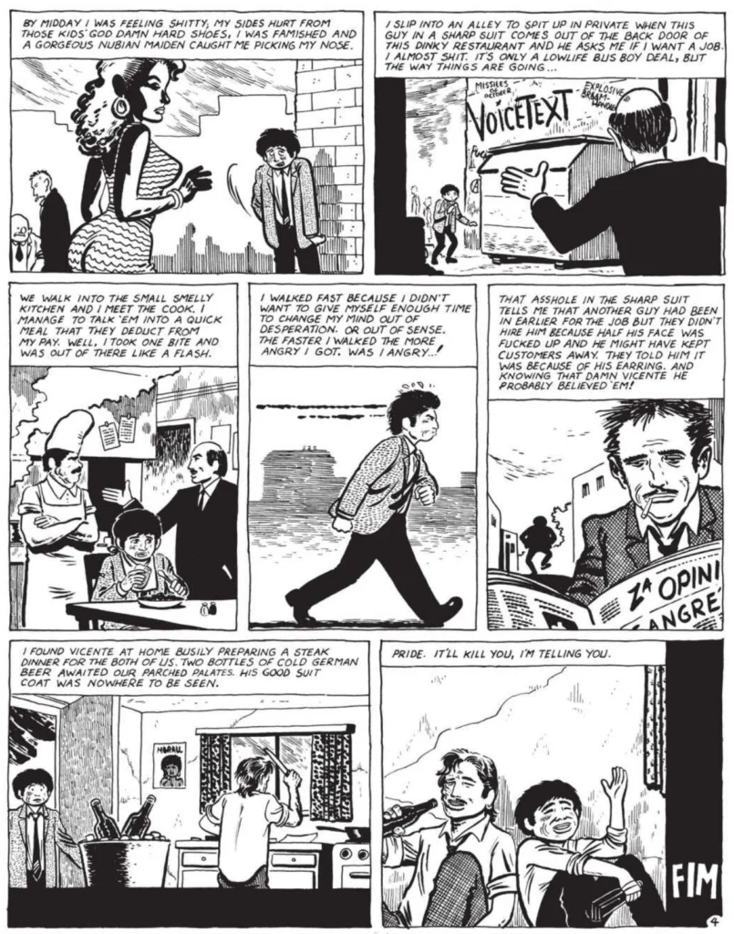 Page from Love and Rockets Volume 1 issue 17 artwork by Gilbert Hernandez