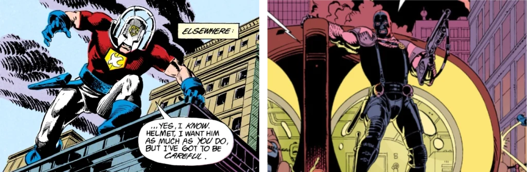 Peacemaker by Tod Smith and Rick Magyar; The Comedian by Dave Gibbons.